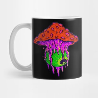 Psychedelic Mushroom Eye T-Shirt - Illuminati Moon Goa Psytrance Psilos Hoody Party Festival Psilocybin Structural Formula Mushroom Trip Mug